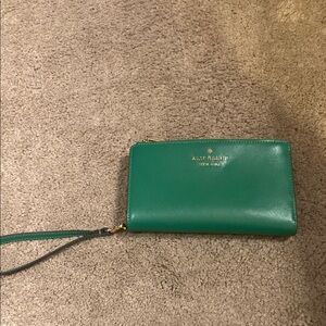 Kate Spade Green Wristlet Wallet